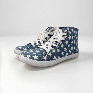Canvas High Top Athletic Shoes Star Design Tie Air Walk Patriotic Size 7